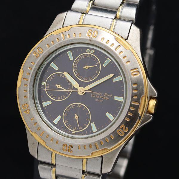 稼働 シチズン サンダーバード 8626-A85714 クロノグラフ QZ ブラック文字盤 メンズ腕...