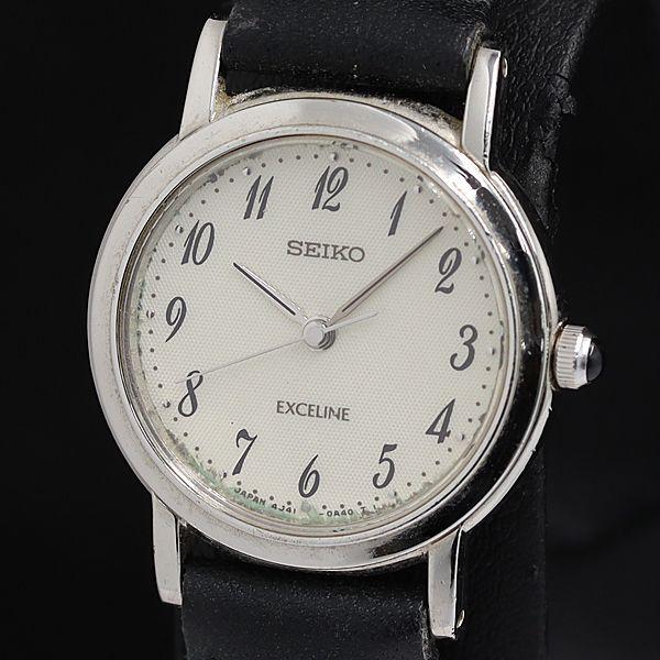 稼動 セイコー エクセリーヌ 4J41-0A40 QZ 白系文字盤 レディース腕時計 KTR 200...