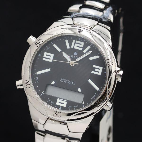 保/箱付 ジェミス JS-1 QZ ブラック文字盤 メンズ腕時計 TKD 2000000 NSK