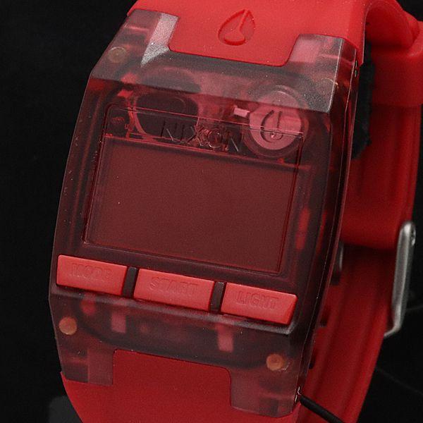 箱付 ニクソン コンプ QZ A408.191 デジタル文字盤 レッド レディース腕時計 KMR 2...