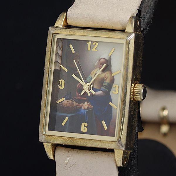 稼動 良品 ブルーブルーエ QZ 絵画デザイン レディース腕時計 OGH 2000000 NSK