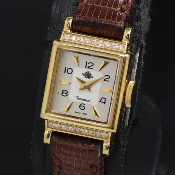 稼動 QZ 石付き ROSEMONT R-10020058 RS-017 シルバー文字盤 レディース...