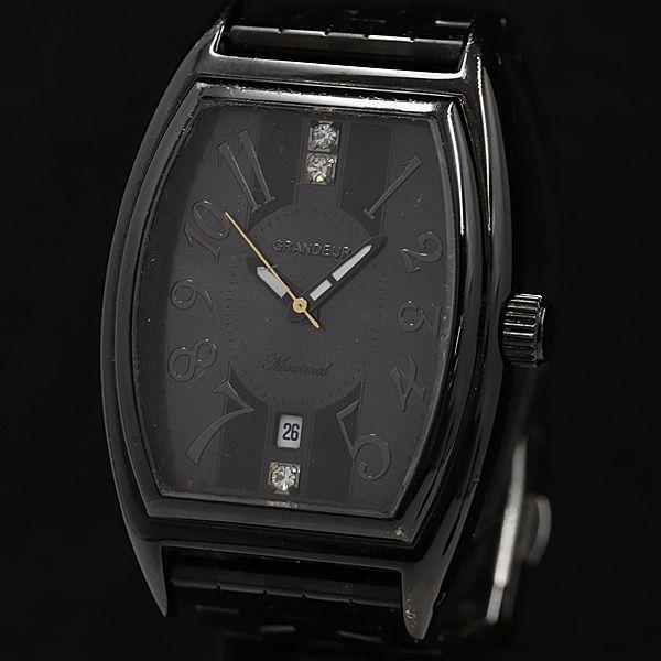 グランドール QZ ブラック文字盤 GSX038 メンズ腕時計 KMR 2000000 NSK