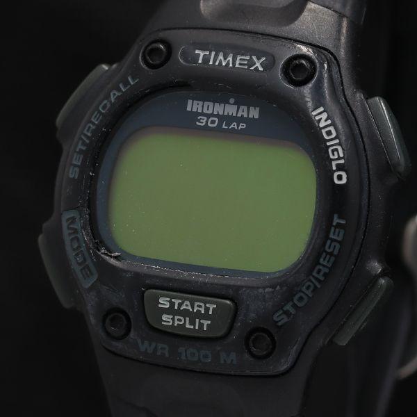 タイメックス アイアンマン 854 インディグロ QZ デジタル文字盤 メンズ/レディース腕時計 T...