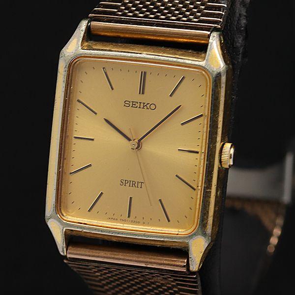 セイコー スピリット QZ ゴールド文字盤 7N01-5180 メンズ腕時計 KMR 2000000...