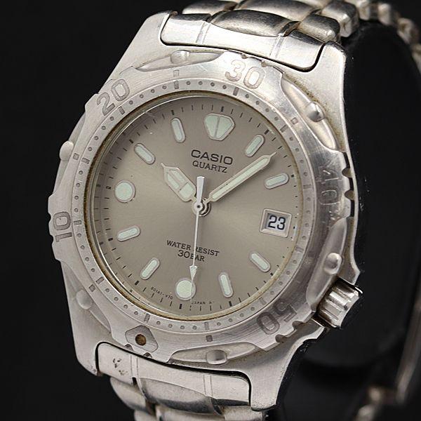 カシオ QZ ブラウンシルバー文字盤 MD-903 ダイバーズ メンズ腕時計 KMR 2000000...