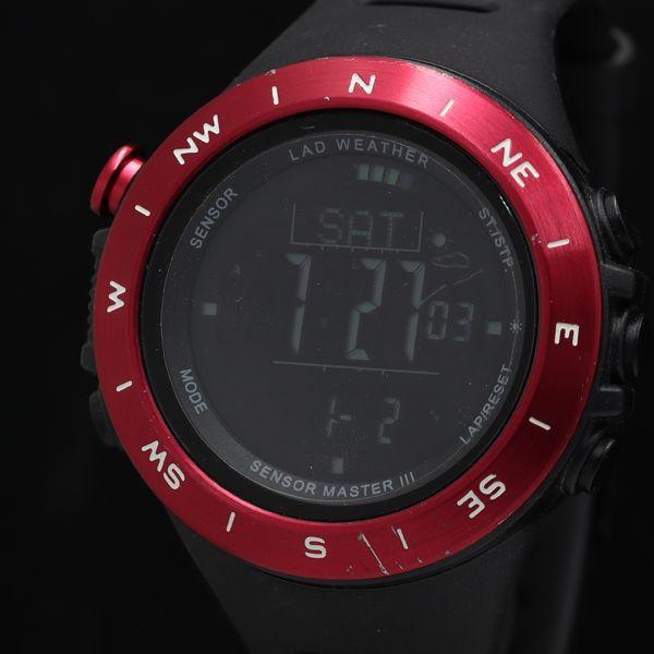 稼働 ラドウェザー センサーマスター2 ラウンド QZ デジタル文字盤 メンズ腕時計 TKD 200...