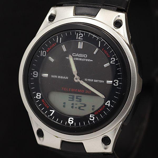 稼働 カシオ QZ デジタル文字盤 テレメモ30 AW-80 10年電池 メンズ腕時計 KMR 20...