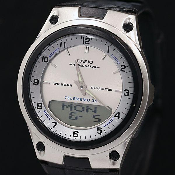 カシオ テレメモ30 デジアナ文字盤 AW-80 QZ メンズ腕時計 KMR 2000000 NSK