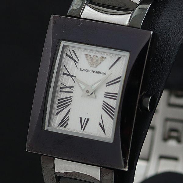 エンポリオアルマーニ 2065 QZ シルバー文字盤 スクエア メンズ腕時計 OSW 2000000...
