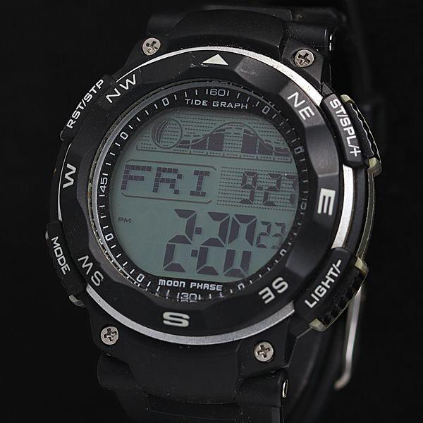 稼働 良品 ラドウェザー ムーンフェイズ QZ デジタル文字盤 メンズ腕時計 OSW 2000000...