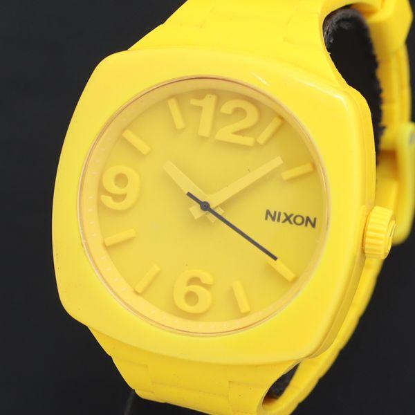 稼動 QZ 良品 ニクソン TUNED IN THE DIAL 11J 黄色文字盤 レディース腕時計...
