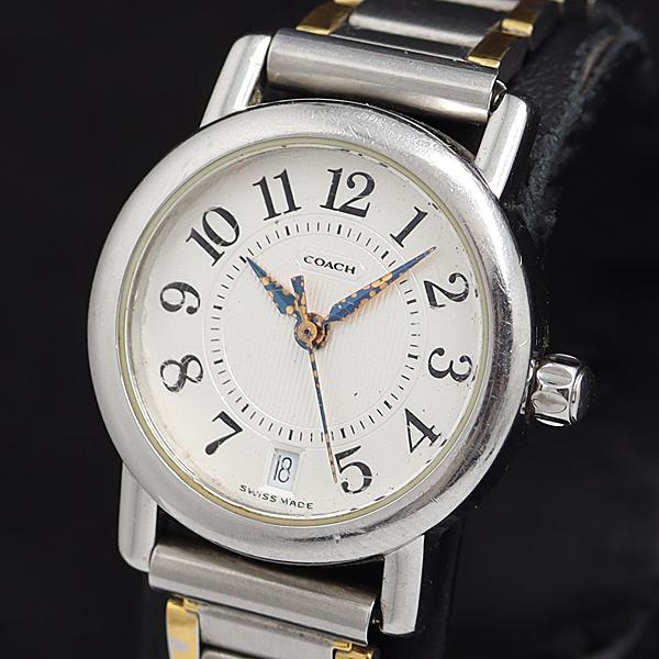 稼働 コーチ 6.978.352 QZ 白文字盤 デイト レディース腕時計 OSW 2000000 ...