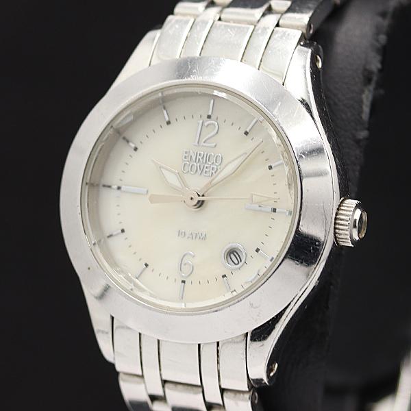 稼働 エンリココベリ シルバー文字盤 QZ EC-151 レディース腕時計 KMR 2000000 ...