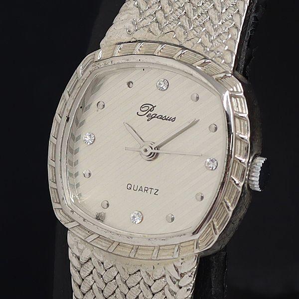 稼動 良品 ペガサス QZ シルバー文字盤 石付 レディース腕時計 OGH 2000000 NSK