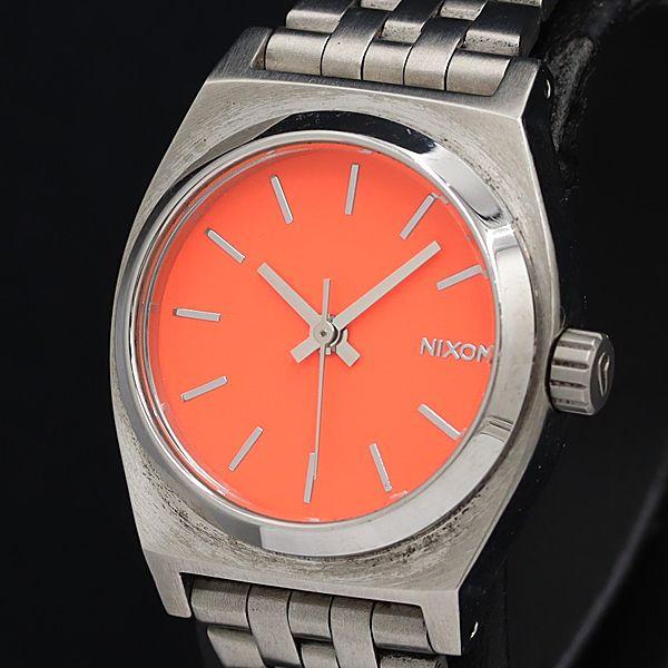 稼動 ニクソン QZ 赤文字盤 スモールタイムテラー レディース腕時計 OGH 2000000 NS...