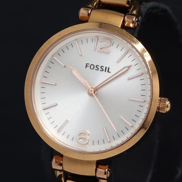 稼動 QZ 良品 フォッシル ES3110 251210 シルバー文字盤 レディース腕時計 KRK ...