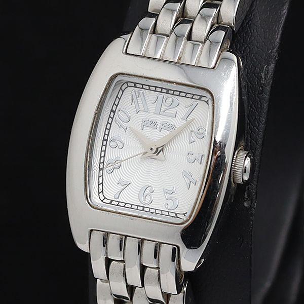 稼動 フォリフォリ QZ WF5T143BP ホワイト文字盤 スクエア シルバー レディース腕時計 ...