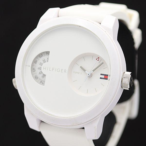 稼働 トミーヒルフィガー QZ ホワイト文字盤 306.1.47.2532 メンズ腕時計 KMR 2...