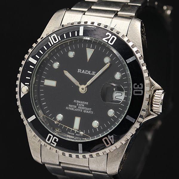 RADLE サブマリーナ QZ ブラック文字盤 ヴィンテージ メンズ腕時計 KMR 2000000 ...