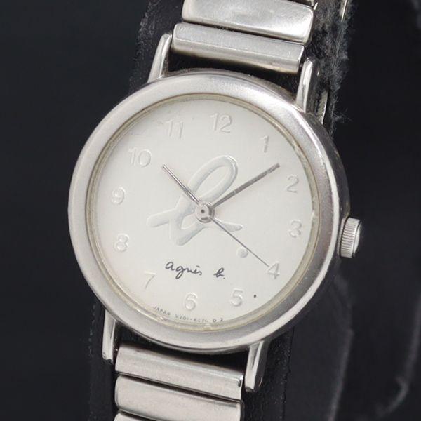 稼動 QZ アニエスベー V701-6210 シルバー文字盤 レディース腕時計 KRK 200000...