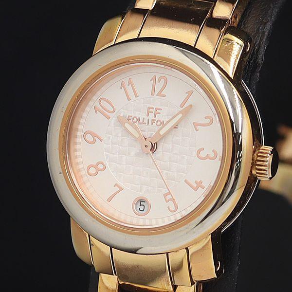 稼動 フォリフォリ WF0R049BD QZ ホワイト文字盤 デイト レディース腕時計 OWD 20...