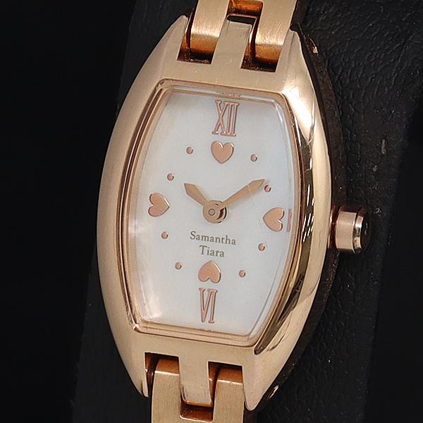 稼動 良品 サマンサティアラ QZ ホワイトシェル文字盤 レディース腕時計 OWD2000000 N...