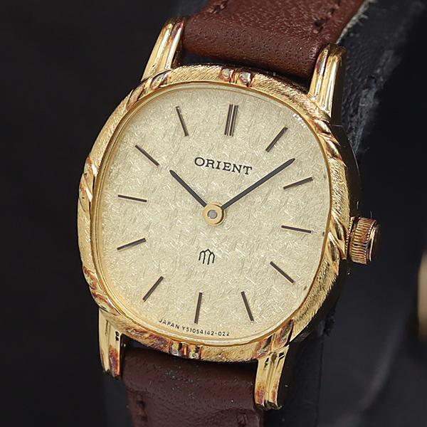ケース付 オリエント QZ I510414-20 ゴールド文字盤 レディース腕時計 2000000 ...