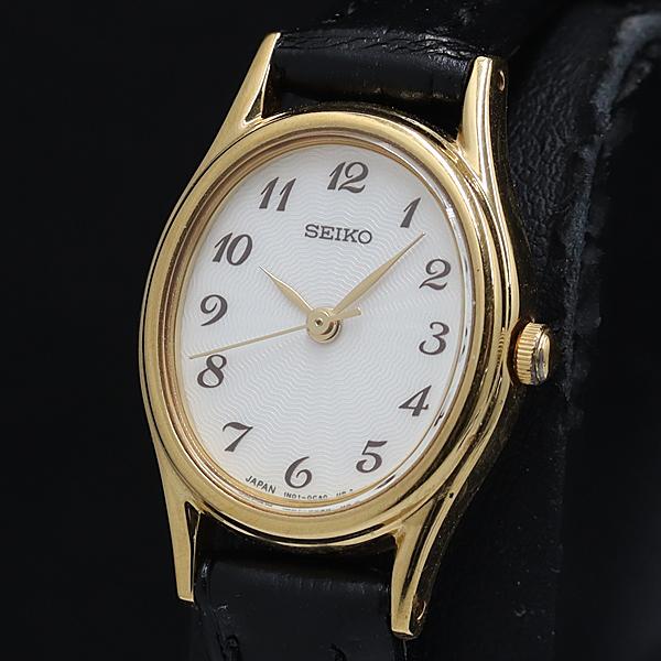 セイコー 1N01-0AW0 オーバル QZ ホワイト文字盤 レディース腕時計 TKD 200000...