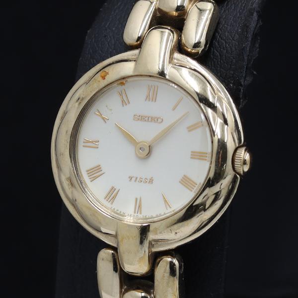 セイコー ティセ 1F20-0J90 ラウンド QZ アイボリー文字盤 レディース腕時計 TKD 2...