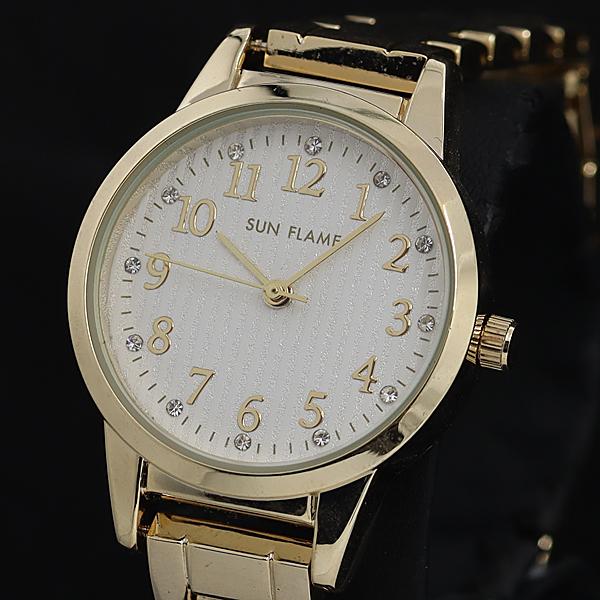 サンフレイム MJL-D11 QZ アイボリー文字盤 石付 レディース腕時計 OSW 2000000...