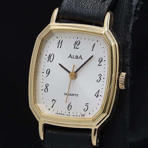 セイコー アルバ V251-5080 QZ シルバー文字盤 レディース腕時計 TKD 2000000...