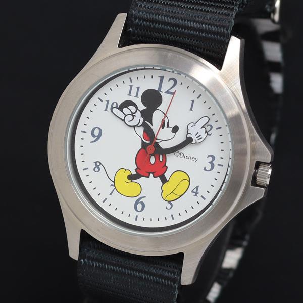 稼動 QZ 良品 ディズニー 白文字盤 ミッキーマウス ラウンド レディース腕時計 KRK 2000...
