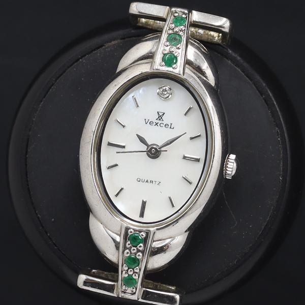 稼動 QZ トップのみ 石付 Vexcel 72084 シェル文字盤 レディース腕時計 KRK 20...