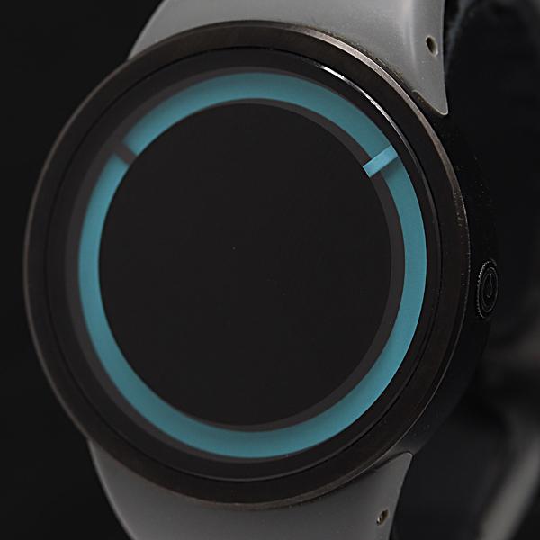 稼働 ジーロ QZ ECLIPSE STEEL BLACK OCEAN ブラック文字盤 ラウンド メ...