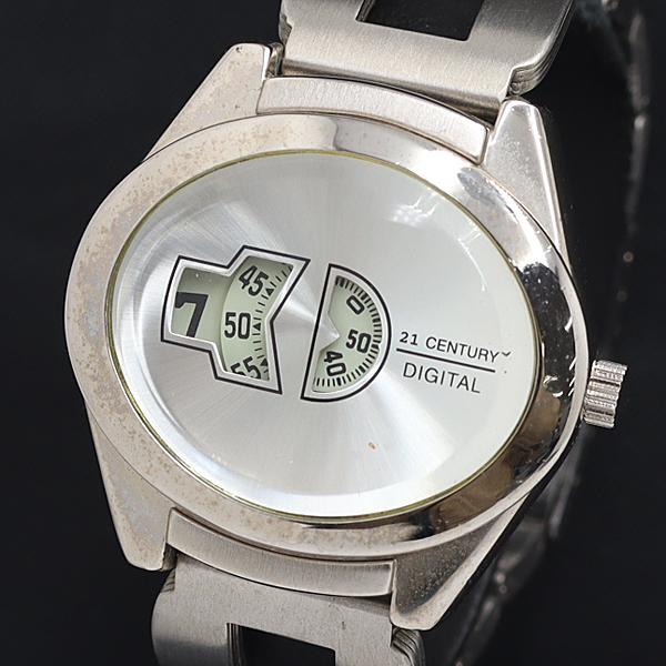 稼動 QZ DIGITAL 21センチュリー シルバー文字盤 レディース腕時計 KRK 200000...