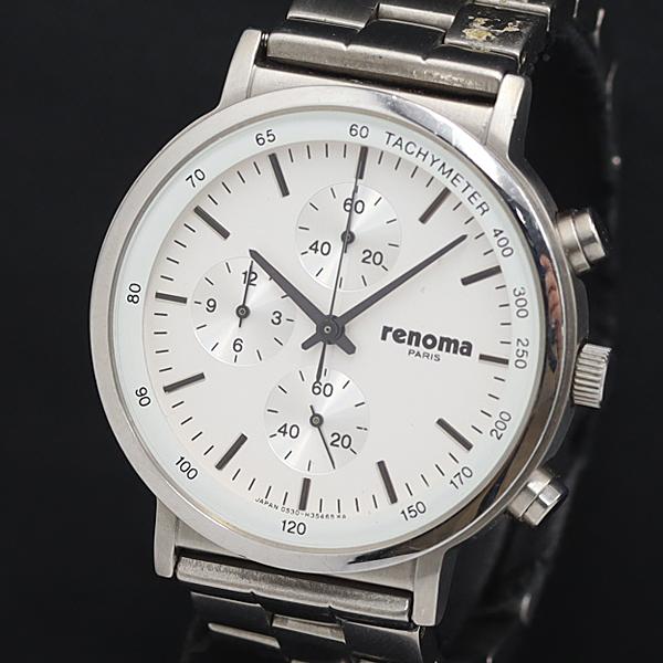 稼動 QZ renoma 0530-H20983 白文字盤 クロノ レディース腕時計 KRK 200...