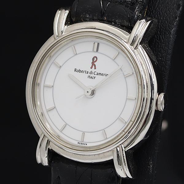 稼動 良品 ロベルタディカメリーノ 902.0306.2 QZ 白文字盤 レディース腕時計 KTR ...