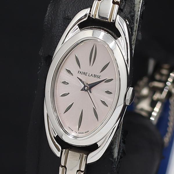 稼動 QZ 箱付 良品 オリエント FAIRE LABISE ピンク文字盤 レディース腕時計 KRK...