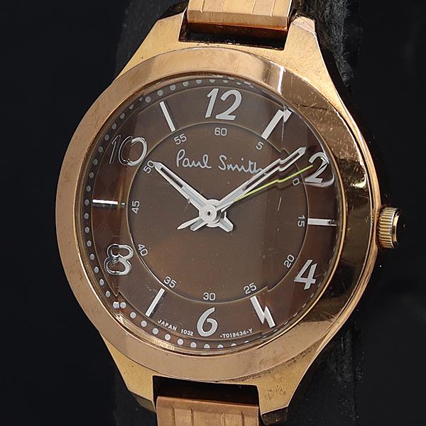 稼動 ポールスミス QZ ブラウン文字盤 1032-T012027 レディース腕時計 OGH 200...