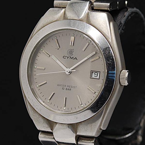 稼働 シーマ QZ 933 シルバー文字盤 デイト メンズ腕時計 2000000 NSK KMR