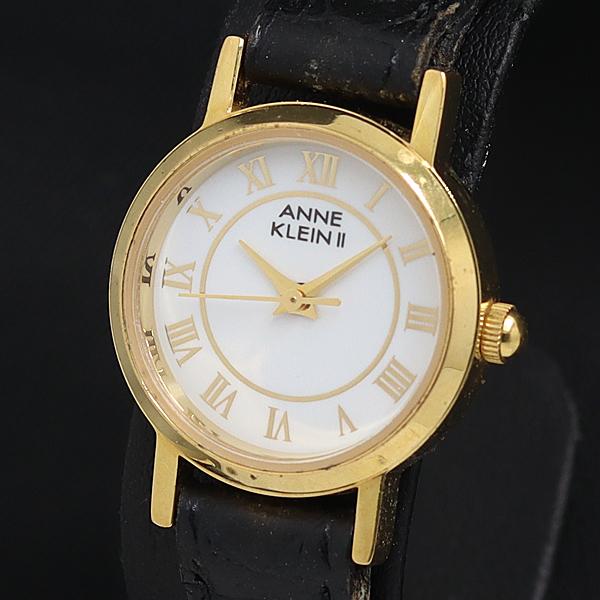 稼動 QZ 良品 ANNE KLEINII AL21 白文字盤 レディース腕時計 KRK 20000...
