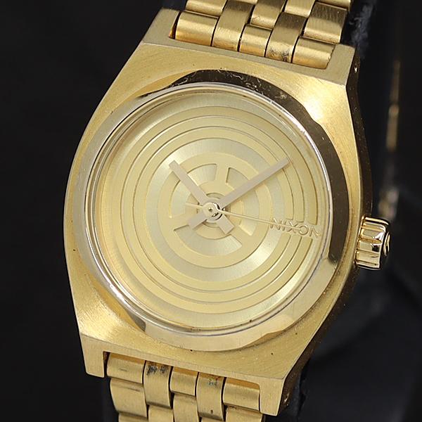 稼働 ニクソン QZ スターウォーズ ゴールド文字盤 ラウンド レディース腕時計 2000000 N...