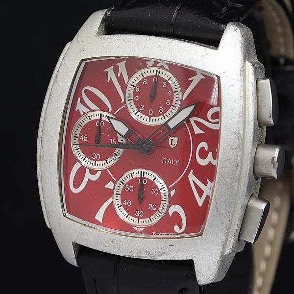 稼動 ランカスター QZ クロノグラフ 赤文字盤 メンズ腕時計 OGH 2000000 NSK