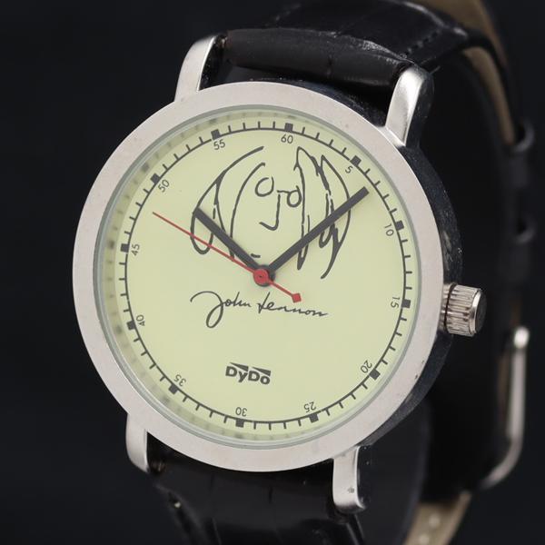 稼働 ジョンレノン QZ ダイドー アイボリー文字盤 メンズ腕時計 YUM 2000000 NSK