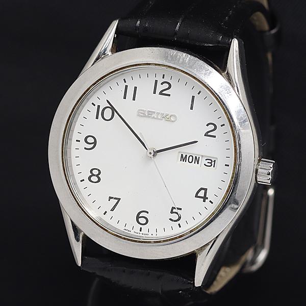 QZ セイコー 7N43-9080 白文字盤 デイデイト レディース腕時計 KRK 2000000 ...