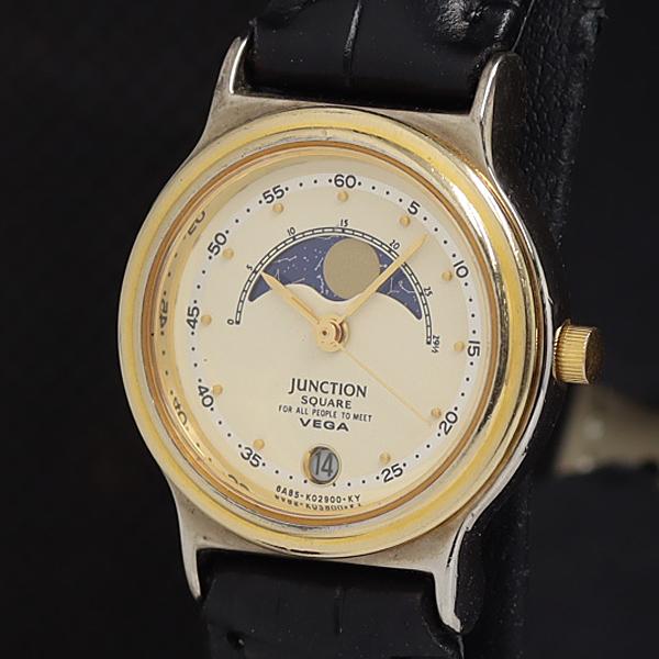 シチズン ベガ ジャンクション ムーンフェイズ 6A85-K00675 QZ デイト アイボリー文字...