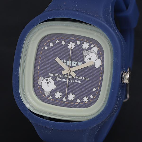 QZ 箱付 カービィ ニンテンドー/HAL 青文字盤 スクエア レディース腕時計 KRK 20000...