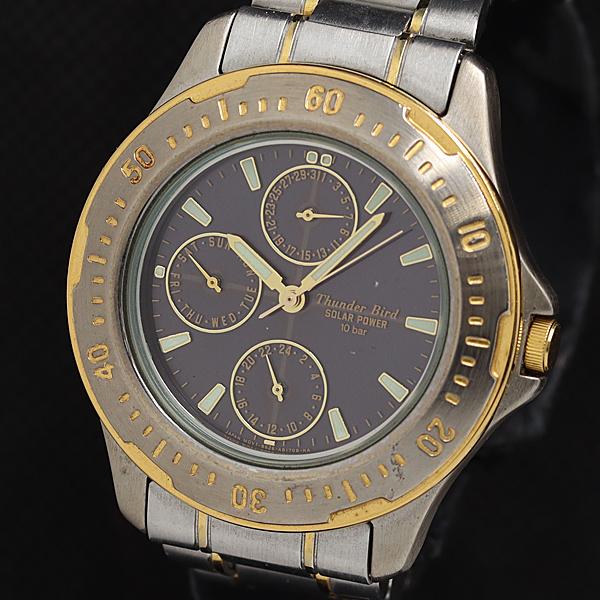 シチズン サンダーバード 8626-A85714 クロノグラフ QZ ブラック文字盤 メンズ腕時計 ...