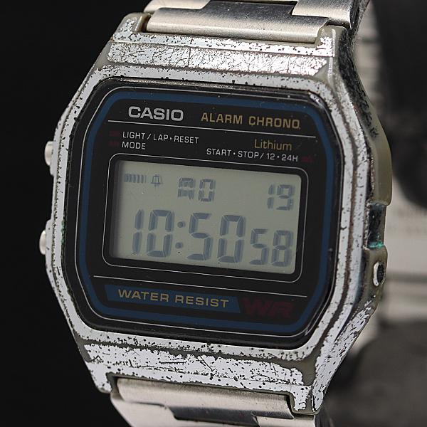 稼働 カシオ ウェーブセプター QZ デジタル文字盤 A158W メンズ腕時計 2000000 NS...